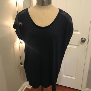 Navy Blue mesh top